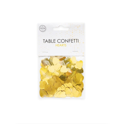 Tafelconfetti Hartjes Goud