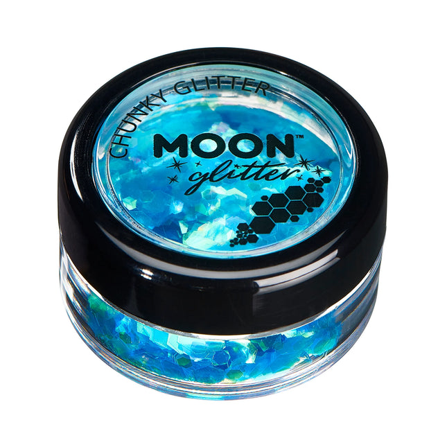 Moon Glitter Iridescent Chunky Glitter Blue 3g