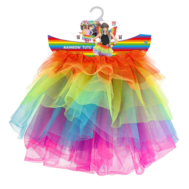 Regenboog Tutu Dames 45cm