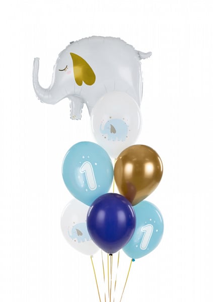 Ballonnen 1 Jaar Mix Blauw 30cm 6st