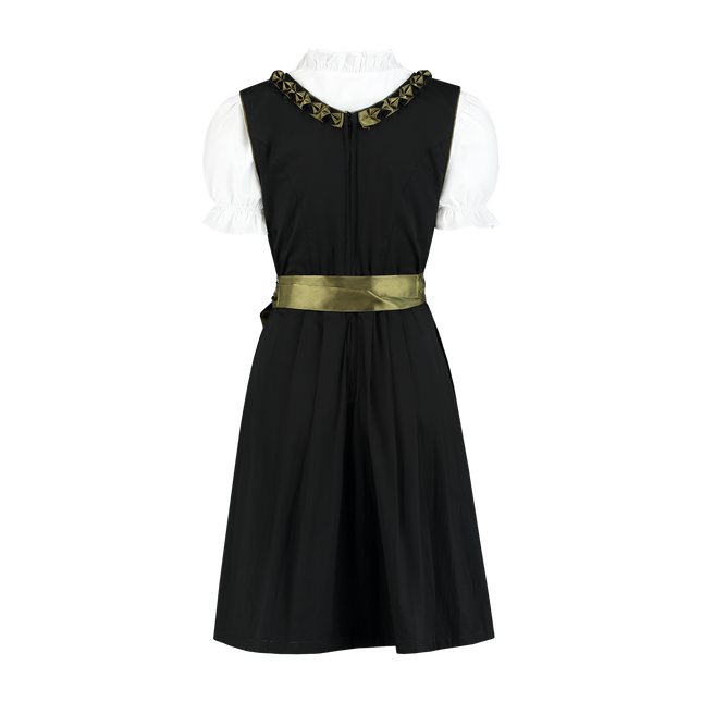 Zwart Groene Dirndl Jurk Oktoberfest Dames