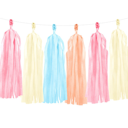 Tassel Slinger Gekleurd Pastel 2m