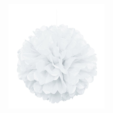 Pompon Wit 40cm