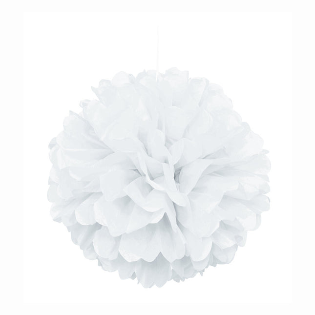 Pompon Wit 40cm