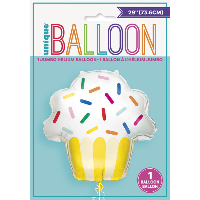 Helium Ballon Cupcake 74cm leeg