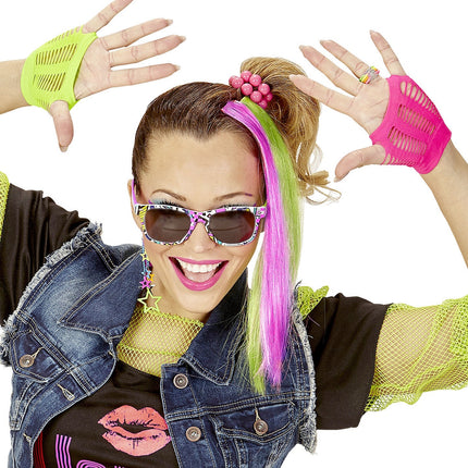 Neon 80S Accessoireset 4 delig