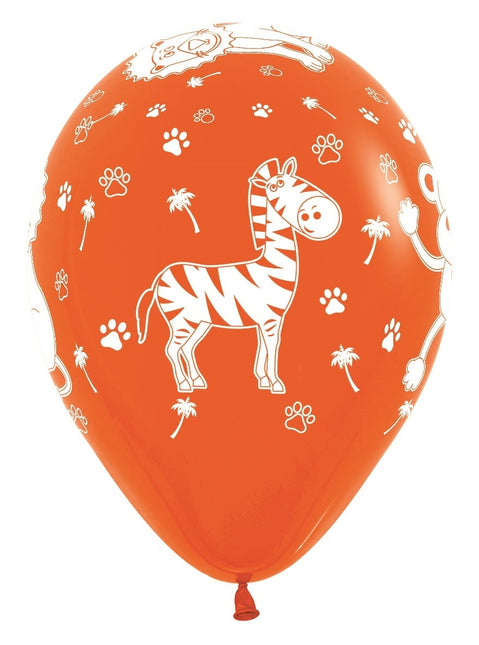 Ballonnen Jungle Animals Fashion Mix 30cm 25st