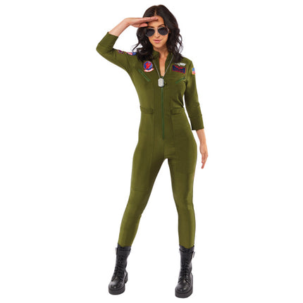 Volwassenen Kostuum Top Gun Jumpsuit Dames