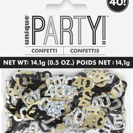 40 Jaar Confetti Zak 14gr