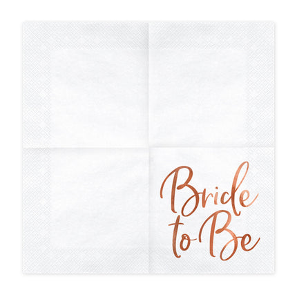 Servetten Bride To Be 33cm 20st