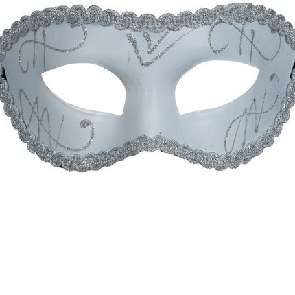 Venetiaans Oogmasker Wit Zilver