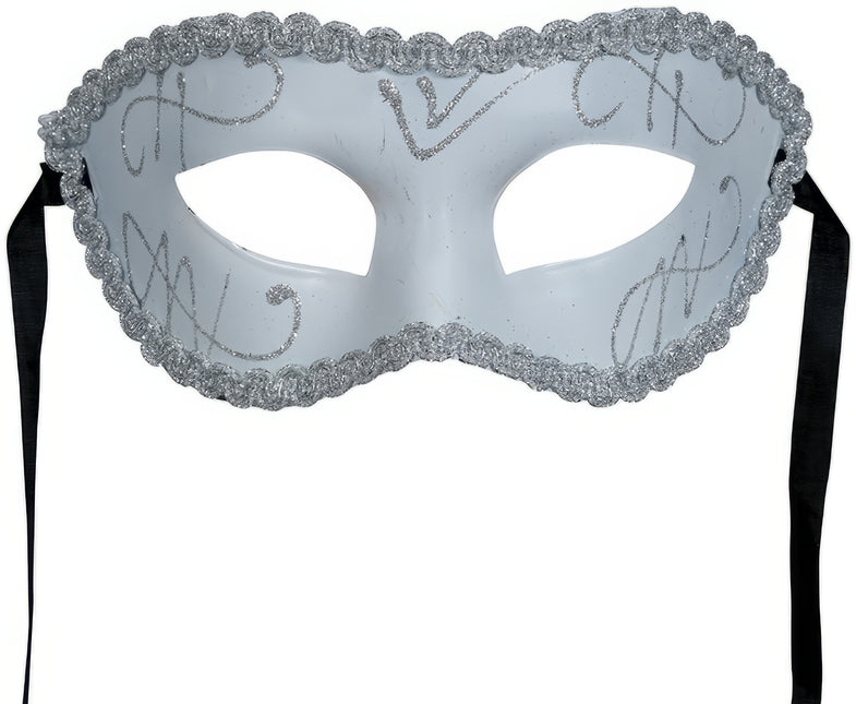 Venetiaans Oogmasker Wit Zilver