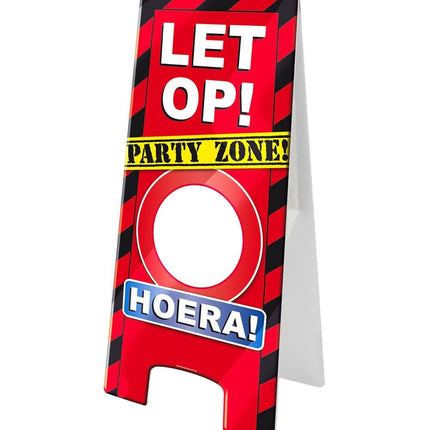 Warning Sign Hoera Personaliseerbaar 62,5cm