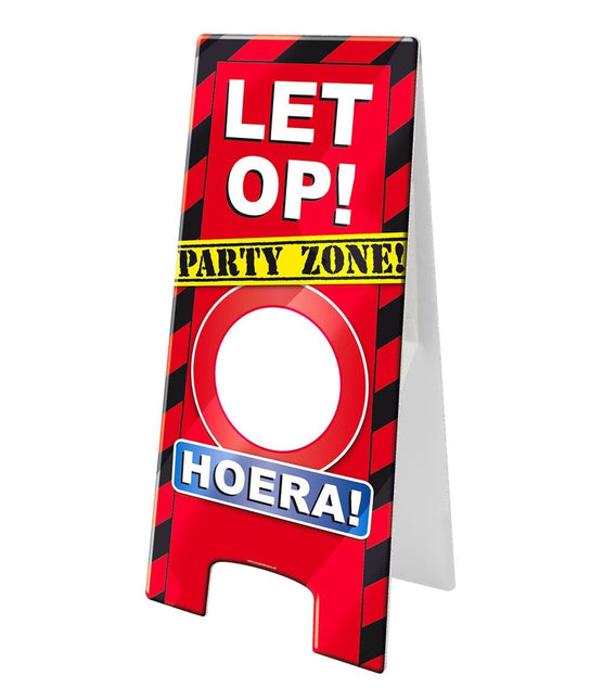 Warning Sign Hoera Personaliseerbaar 62,5cm