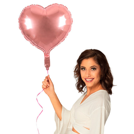 Rose Gouden Helium Ballon Hart Leeg 45cm