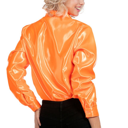 Disco Blouse Ruches Oranje