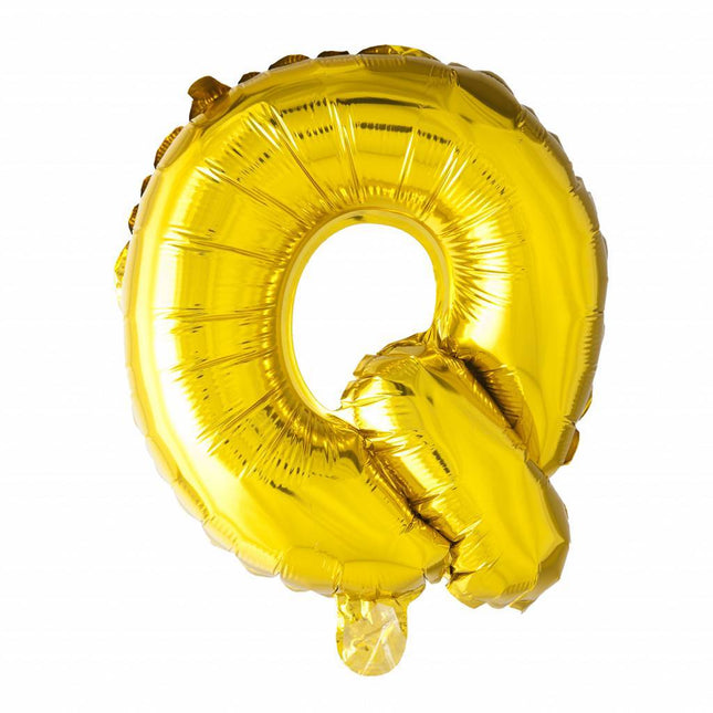 Folie Ballon Letter Q Goud XL 102cm leeg