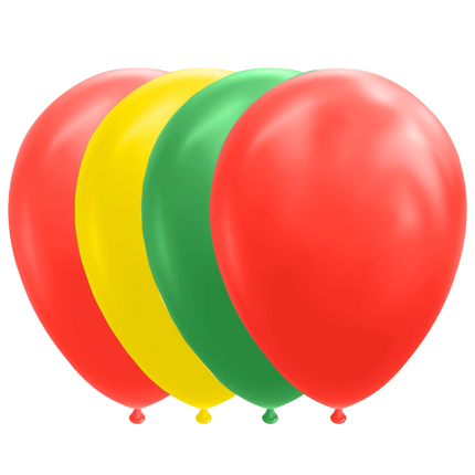 Rood Groen Gele Ballonnen 30cm 100st