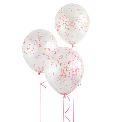 Confetti Ballonnen Neon Gekleurd 30cm 6st