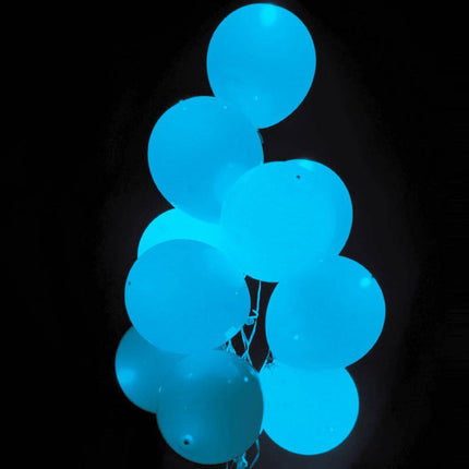 Lichtblauwe Led Ballonnen 30cm 5st