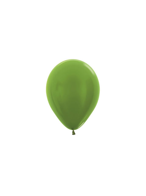 Ballonnen Metallic Lime Green 12cm 50st