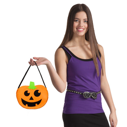 Halloween Pompoen Handtas 22cm