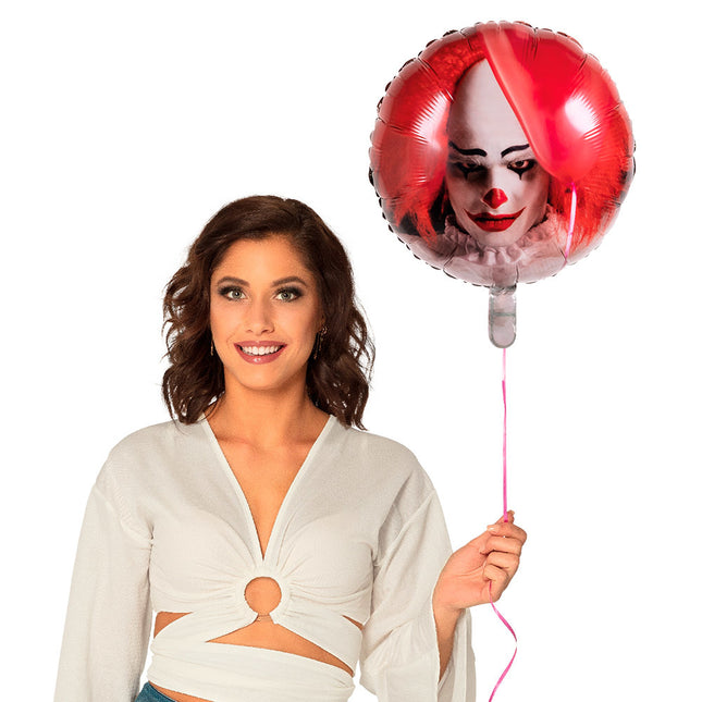 Halloween Helium Ballon Horror Clown Leeg 45cm