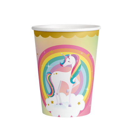 Unicorn Bekers 9cm 8st