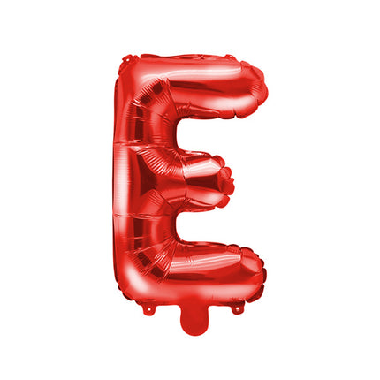 Folie Ballon Letter E Rood Leeg 35cm