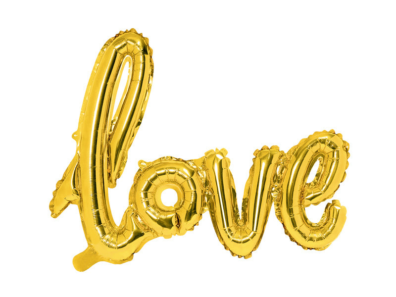 Letterballon Set Love Goud Leeg 73cm