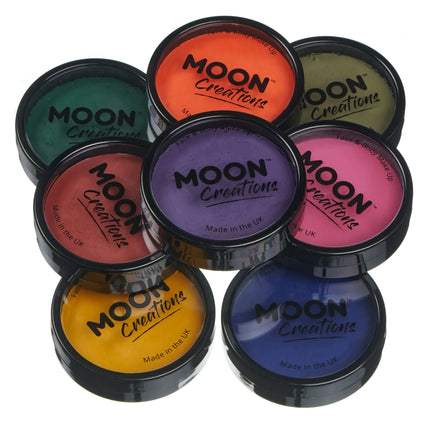 Moon Creations Pro Face Paint Cake Pots Army Green 36g