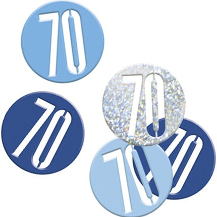 Tafelconfetti 70 Jaar Blauw 14gr