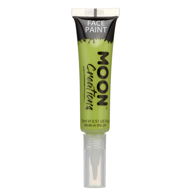 Moon Creations Face Paint met verf Applicator Lime Green 15ml