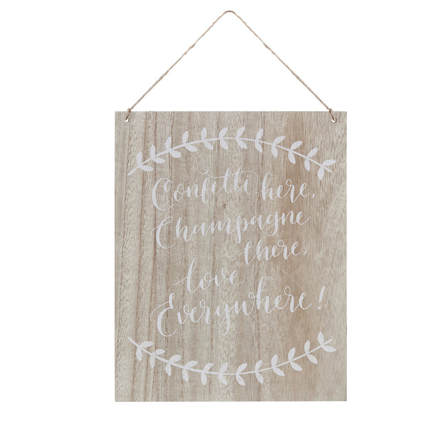 Hangdecoratie Tekstbord Hout 20cm