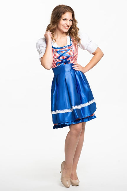 Dirndl Jurk Oktoberfest Blauw 3 delig