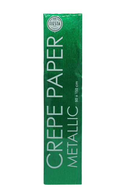 Crepe Papier Groen Metallic 50cm 1,5m