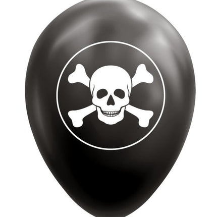 Zwarte Piraten Ballonnen 30,5cm 8st