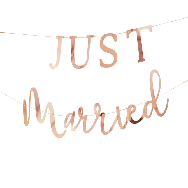 Rose Gouden Letterslinger Just Married 1,5m