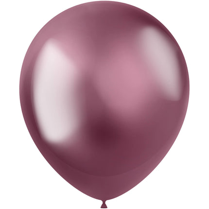 Roze Ballonnen Chroom 33cm 50st