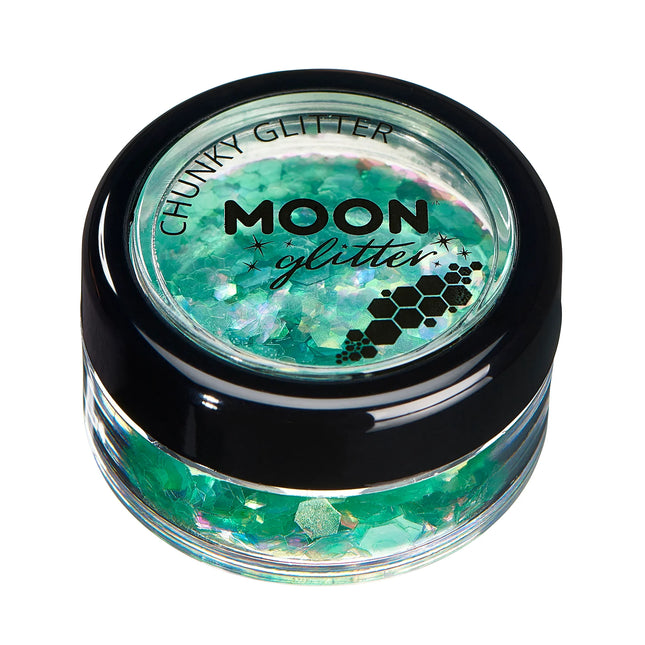 Moon Glitter Iridescent Chunky Glitter Green 3g