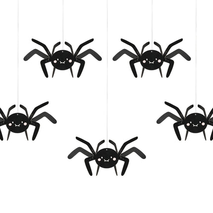 Halloween Hangdecoratie Spinnen 5st