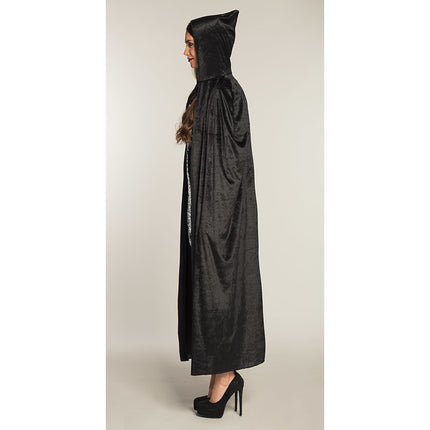 Halloween Cape Zwart 1,65m