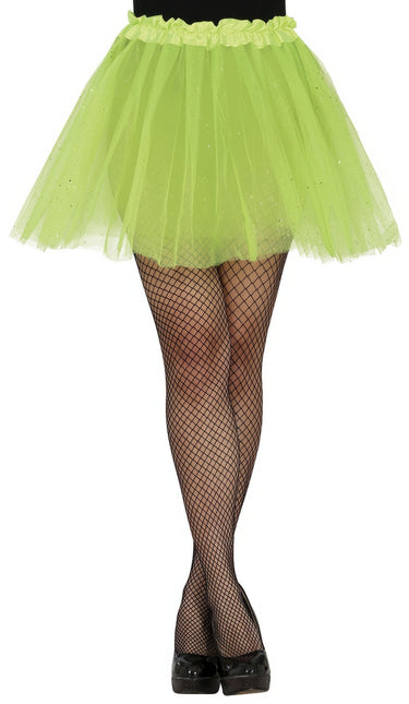 Lichtgroene Tutu Dames Glitter 40cm