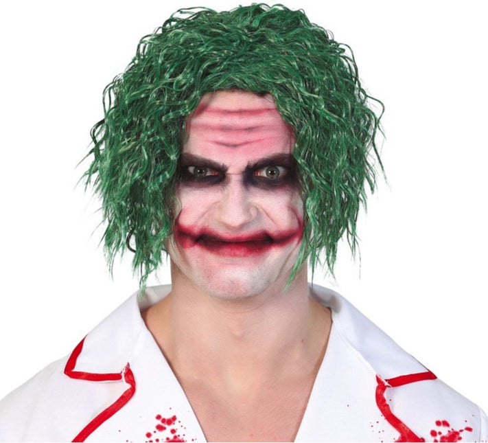 Halloween Pruik Joker Groen