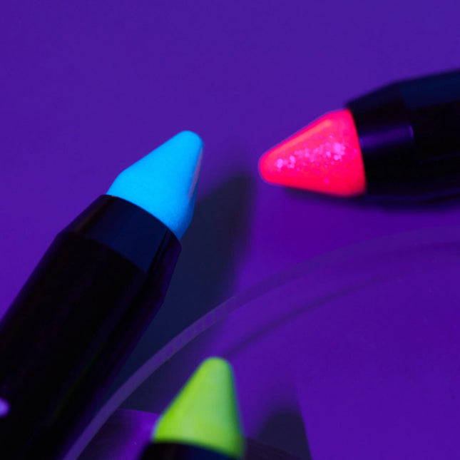 Moon Glow Neon UV Glitter Body Crayons Purple 3.2g