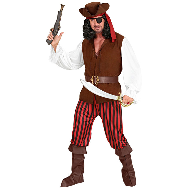 Piratenpak Bruin Rood Heren 7 delig