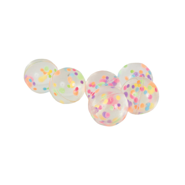 Uitdeelcadeautjes Stuiterballen Confetti 3cm 8st