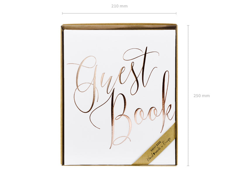 Gastenboek Rose Gouden Letters 24,5cm