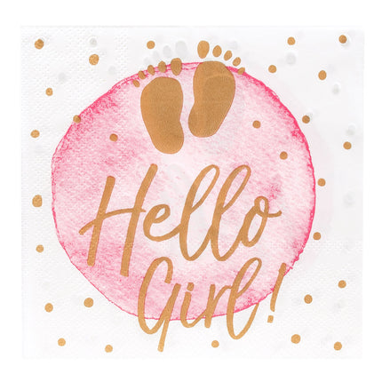 Servetten Hello Girl Papier 33cm