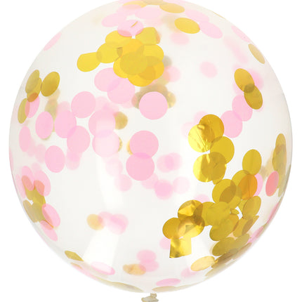 Confetti Ballon Roze Goud 61cm